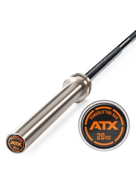 ATX Powerlifting Training Bar Black Oxide/Chrome Max 500 kg