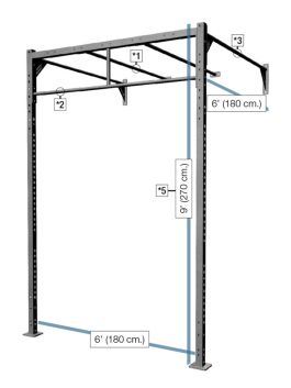 XENIOS XFIT KLETKA STENSKA (180X180X270CM)