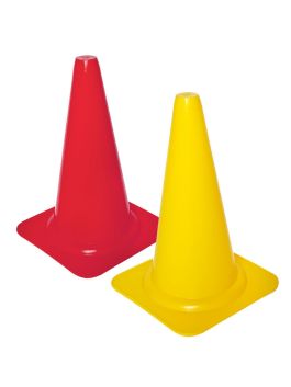 CROSSFIT CONE MADE OF ARTIFICIAL MASS 23 CM HEIGHT RED/YELLOW